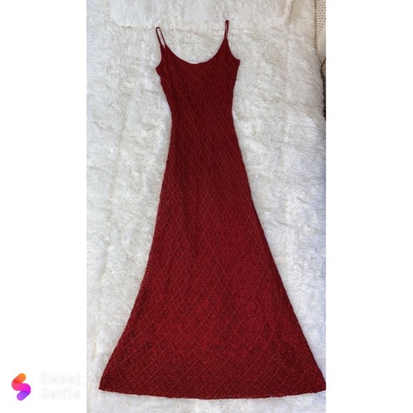 Carmen Marc Valvo-Red Formal/Gown Bead Dress - Picture 1 of 5